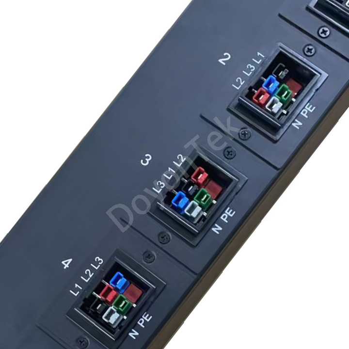 Industrial 63A P34 Input Plug and Metal Housing Detail