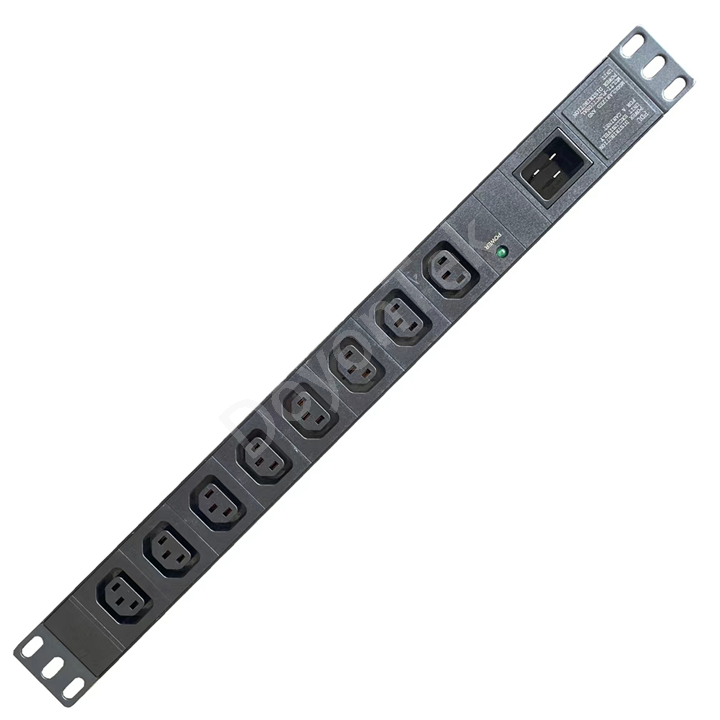 DoyonTek DYTB08CS16A | 1U 8-Way UK Rack PDU with Local Display - 16A Aluminum Alloy
